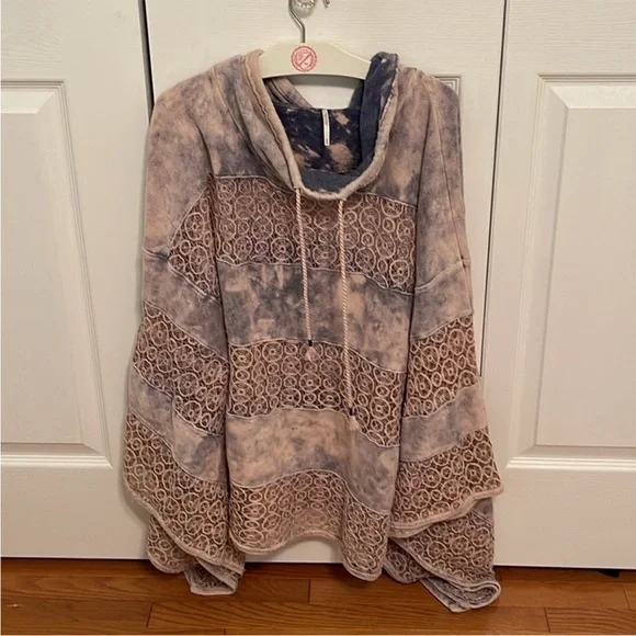 Free People Crochet French Terry Poncho - Picture 2 of 5